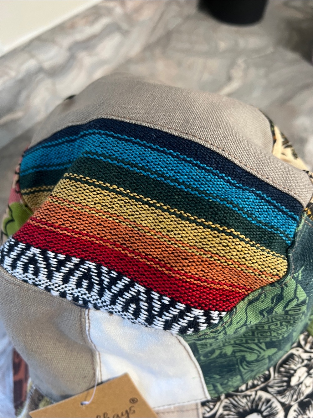 Kantha Bucket Hat - Multicolor - Picture 4 of 7